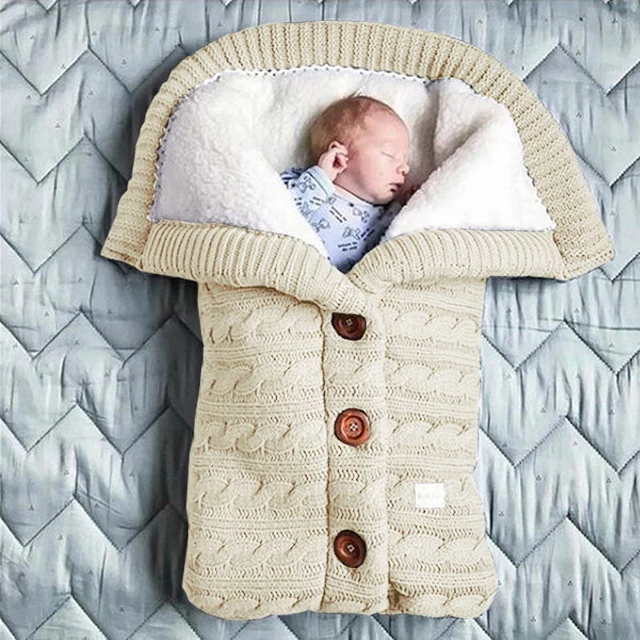 Winter Baby Boys Girls Blanket Envelope Thicken Polar Fleece Infant Swaddle Sleeping Bag For Newborns Baby Bedding Wrap